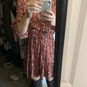 Floral long sleeved dress